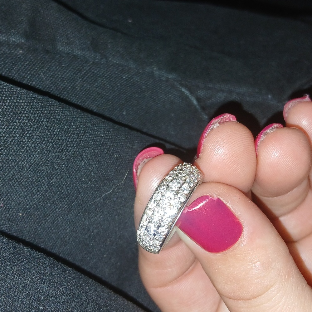Elegant 925 Silver Diamond Ring